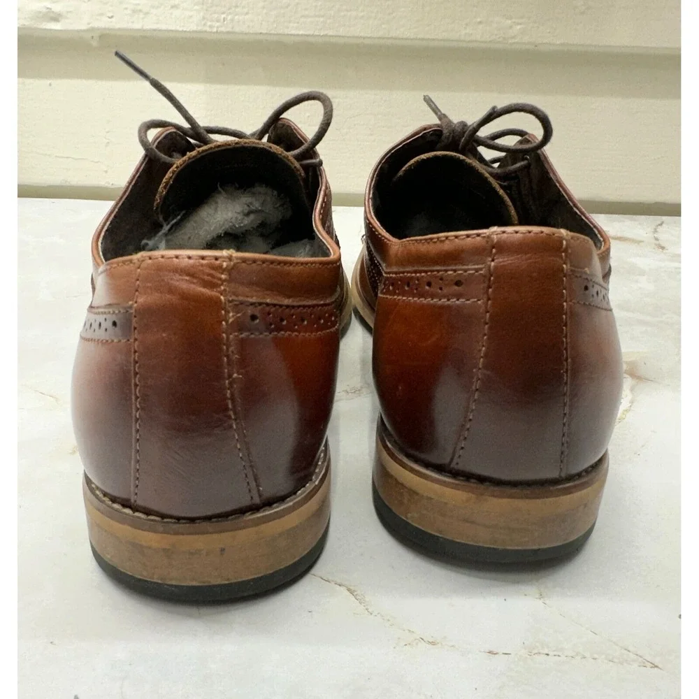 Stacy Adams Dickinson Cap Toe Oxford US 10.5‎ M Brown Lace-Up Dress Shoes
